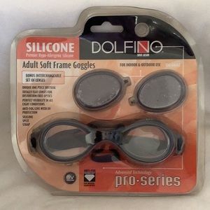 Dolfino Adult 'Pro Series' Soft Framed Goggles with Interchangeable Lenses